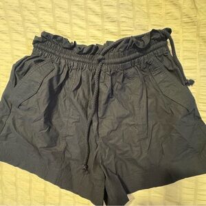 LOFT High Waist Black Shorts with Drawstring